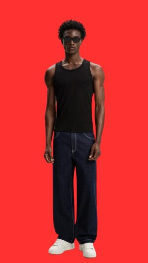 Jeans Super Baggy - Negro