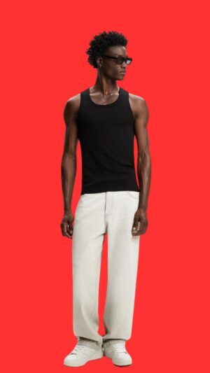 Jeans Super Baggy - Blanco